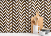 Rustic Chevron Peel and Stick Wall Tile | Kitchen Backsplash Tiles